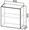 Фото Кухня Геометрия шкаф навесной ШГ600 (60) от производителя  в Джанкое по цене 10&nbsp;930 ₽